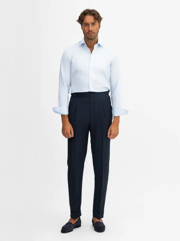 Blue Poplin Shirt sold by Grand Lè Mar