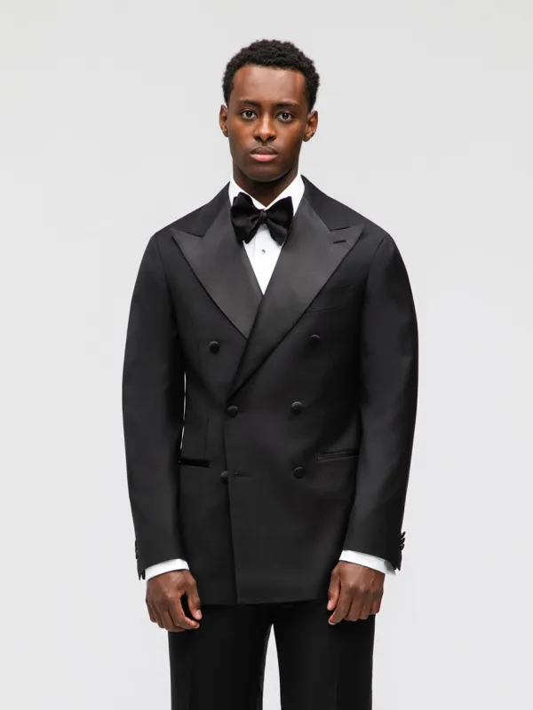 Black Wool Tuxedo Jacket (DB) sold by Grand Lè Mar