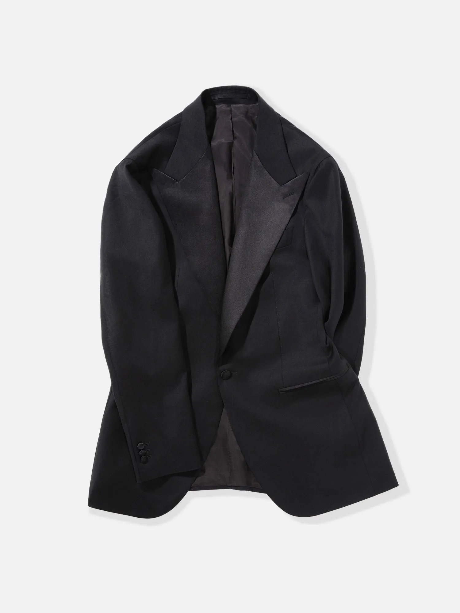 Black Wool Tuxedo Jacket (SB) sold by Grand Lè Mar product image thumbnail 2