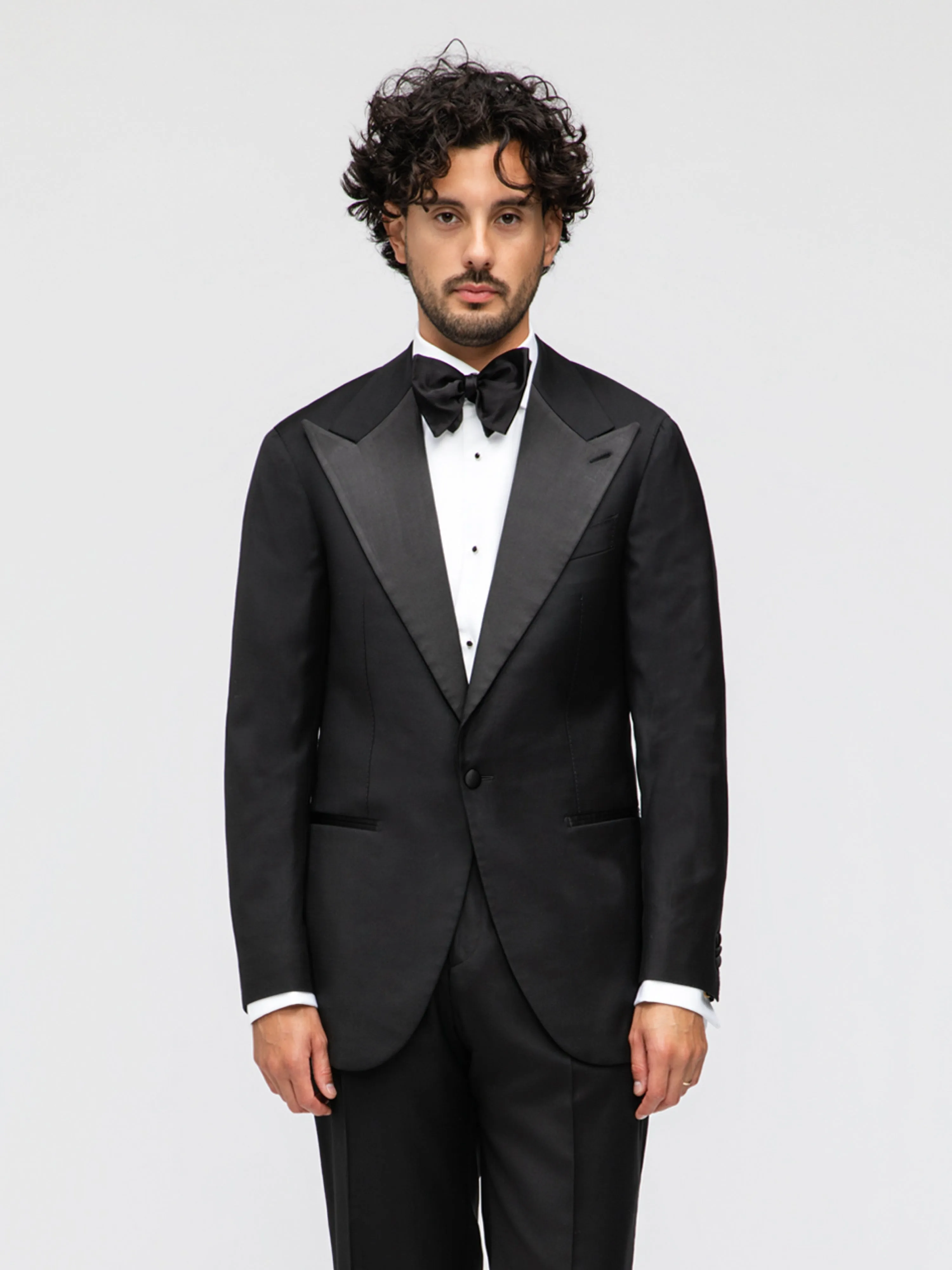 Black Wool Tuxedo Jacket (SB) sold by Grand Lè Mar