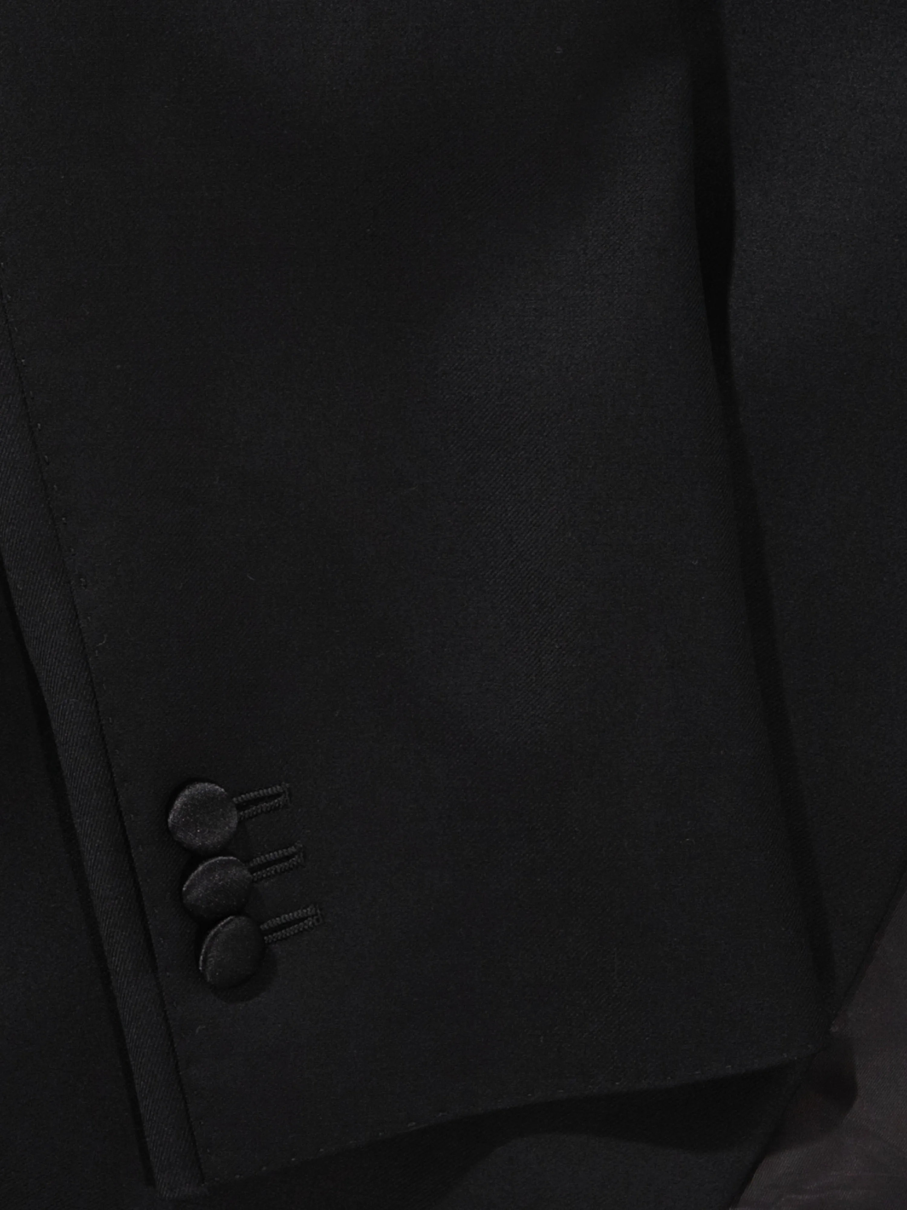 Black Wool Tuxedo Jacket (SB) sold by Grand Lè Mar product image thumbnail 5