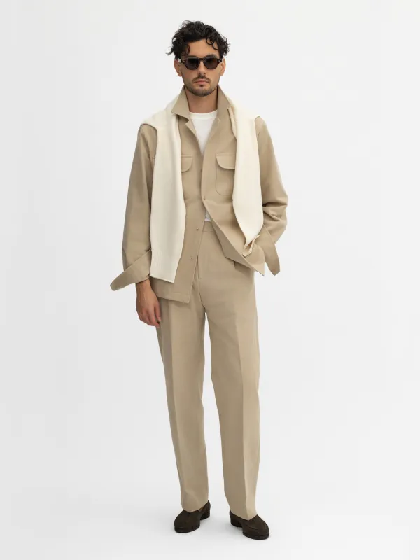 Brown Cotton Camp Overshirt sold by Grand Lè Mar