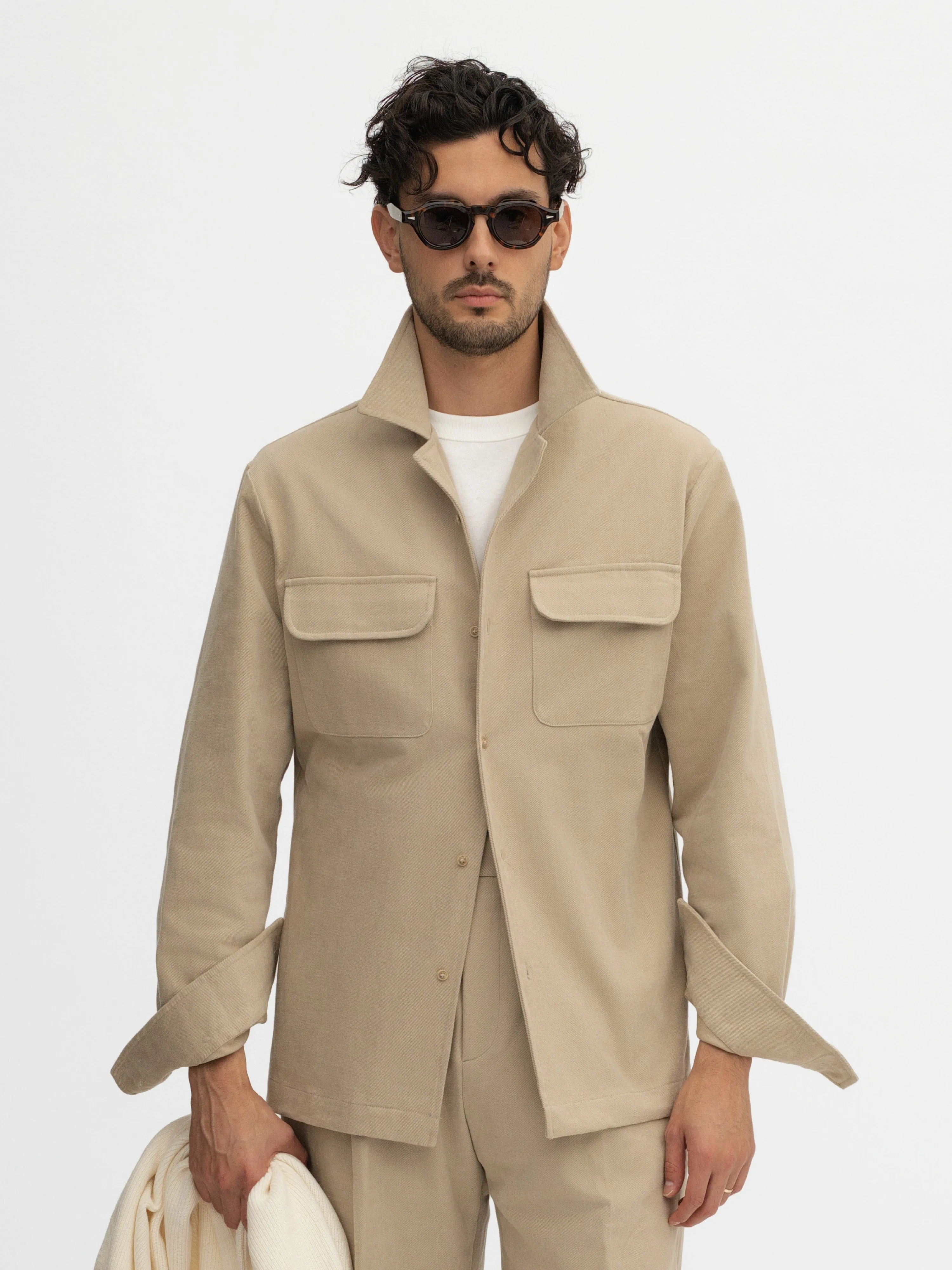 Brown Cotton Camp Overshirt sold by Grand Lè Mar product image thumbnail 3
