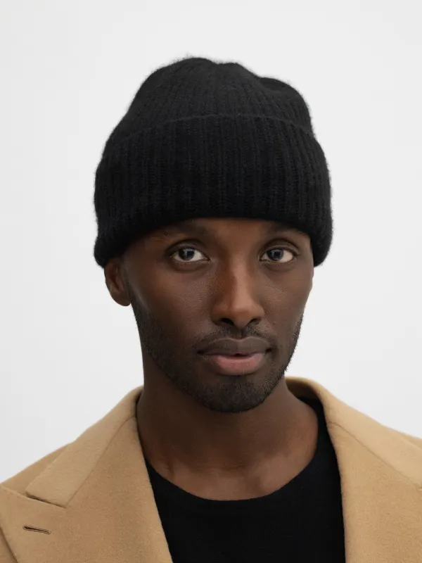Black Cashmere Beanie sold by Grand Lè Mar
