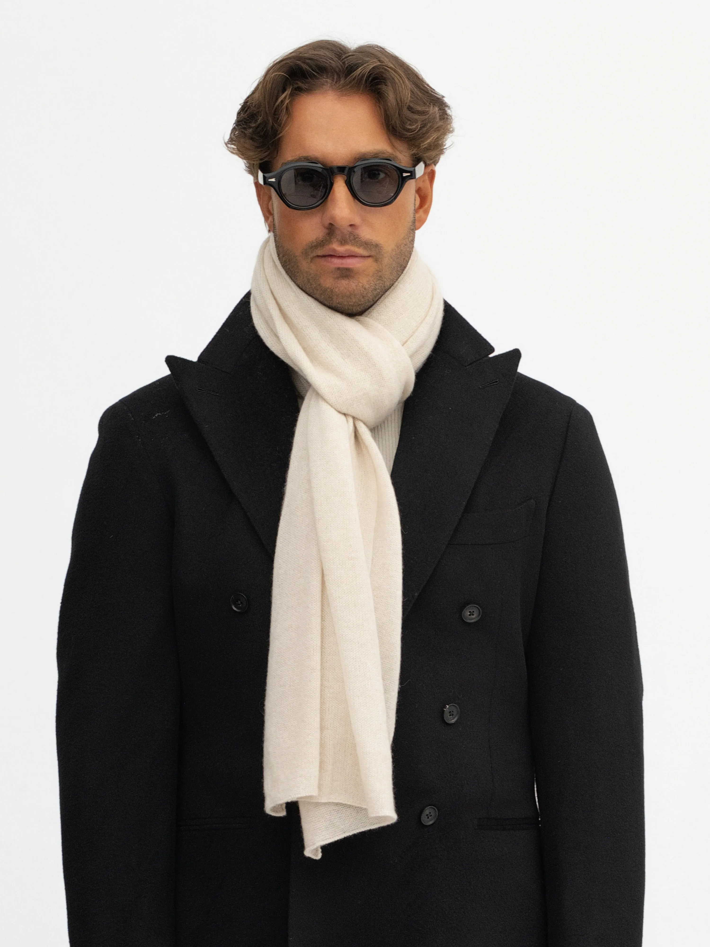 Cream Cashmere Scarf sold by Grand Lè Mar