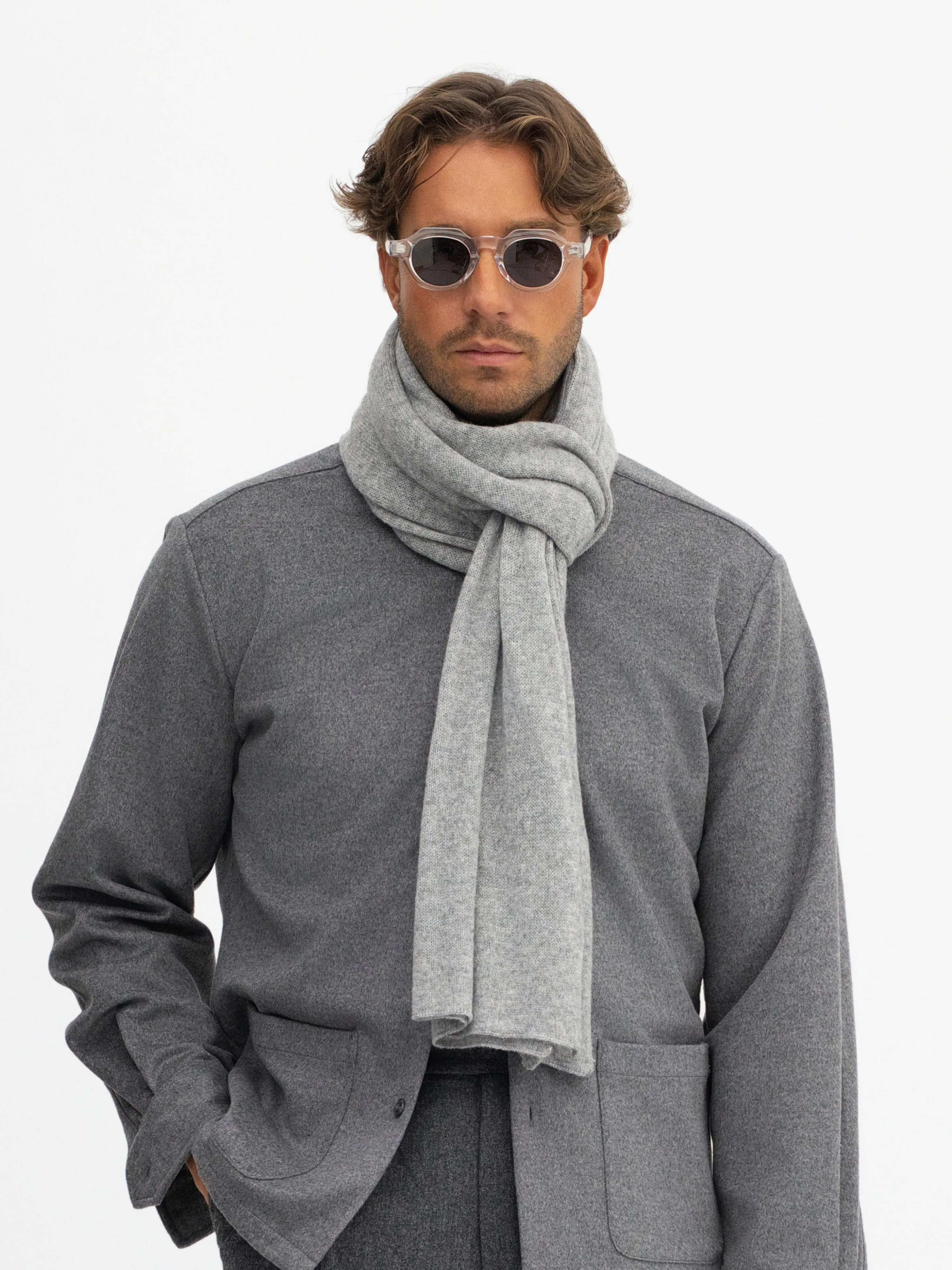 Grey Cashmere Scarf sold by Grand Lè Mar