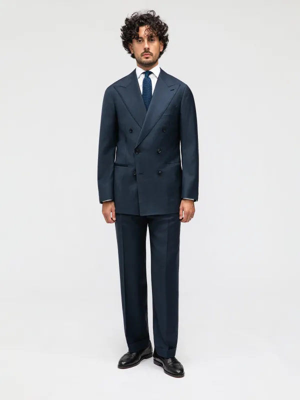 Navy Wool Suit (DB) sold by Grand Lè Mar