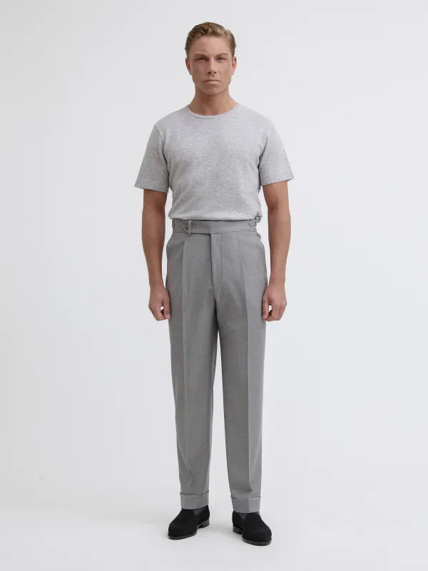 Grey Wool Trousers (Tapered Fit) sold by Grand Lè Mar