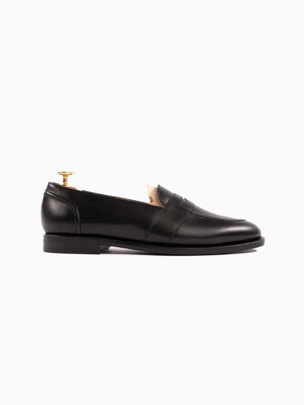 Penny Loafers Black Calf sold by Grand Lè Mar