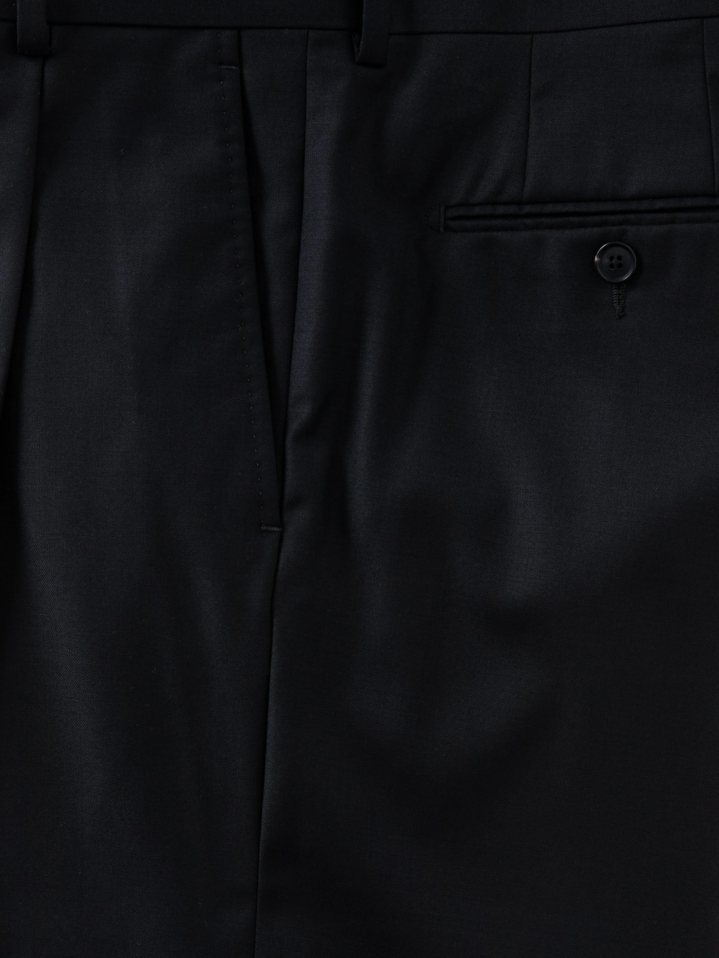 Black Wool Belt Trousers (Wide Fit) sold by Grand Lè Mar product image thumbnail 5