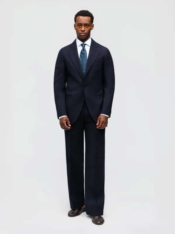 Navy High Twist Wool Suit (SB) sold by Grand Lè Mar