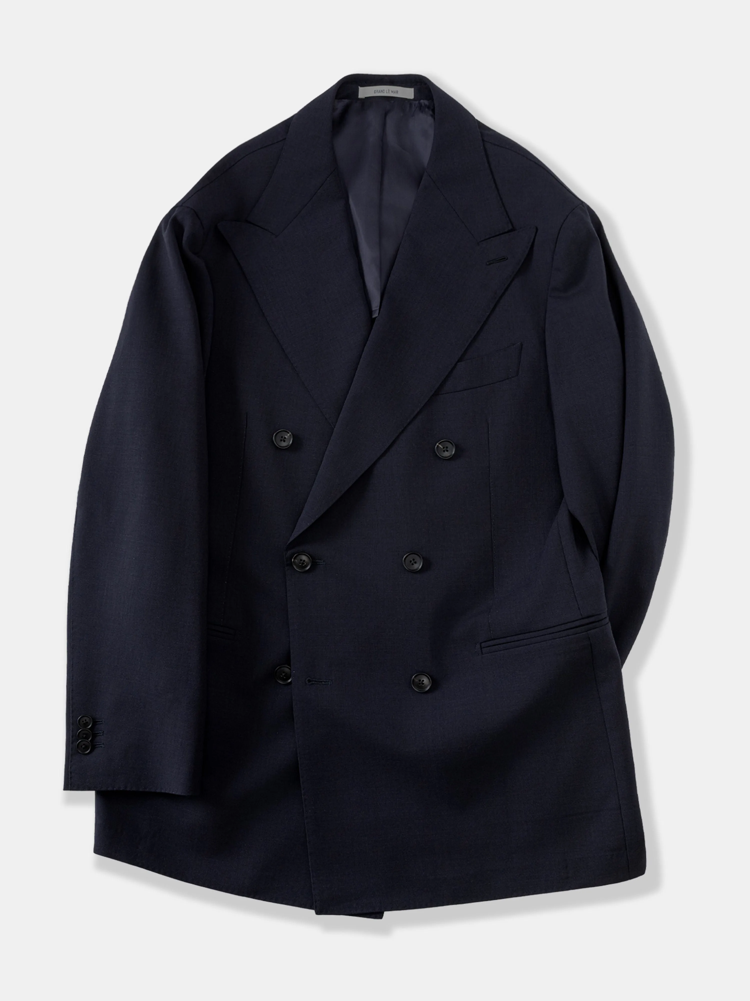 Navy High Twist Wool Suit (DB) sold by Grand Lè Mar product image thumbnail 2