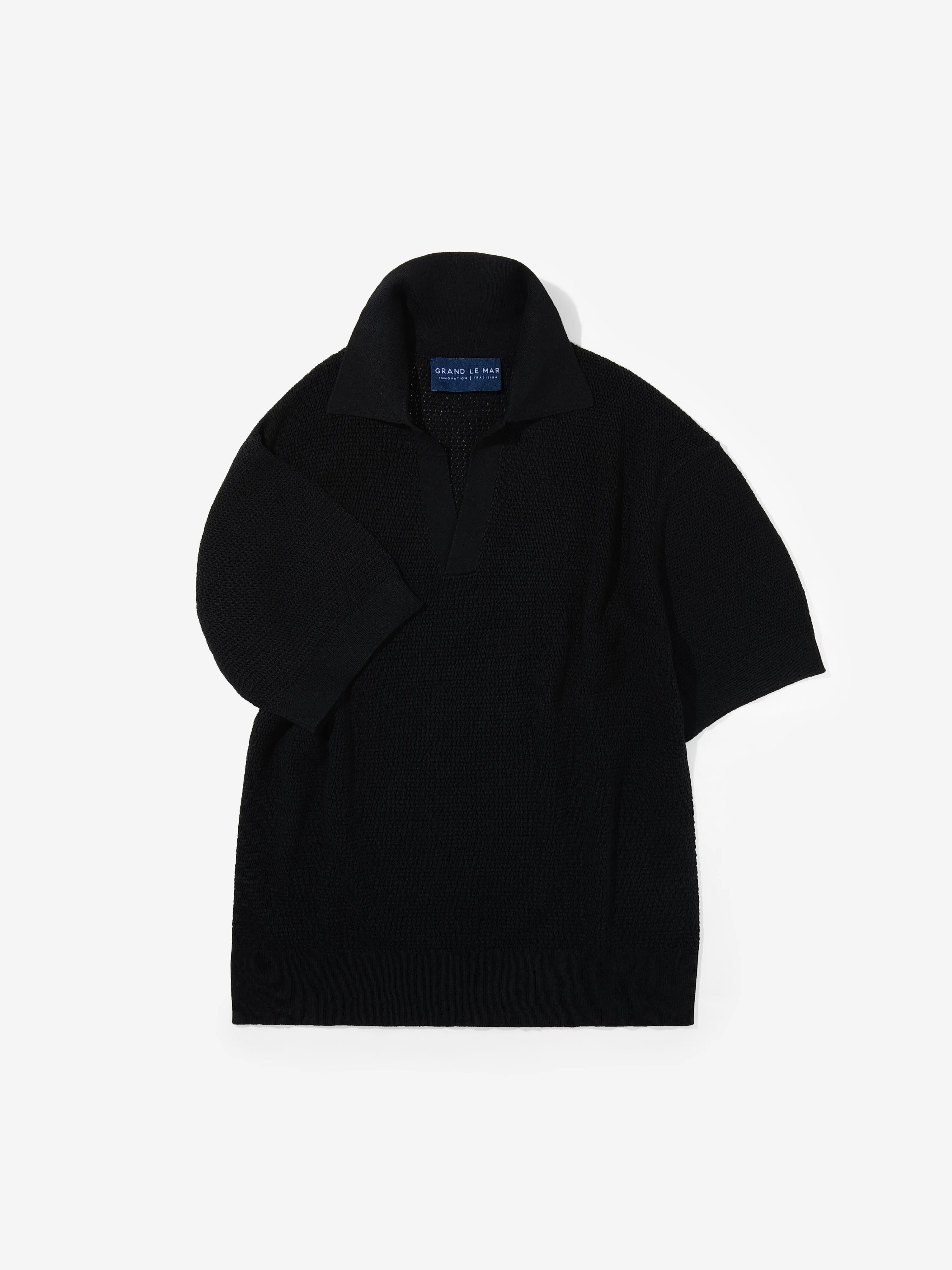 Black Knit Jersey sold by Grand Lè Mar product image thumbnail 2