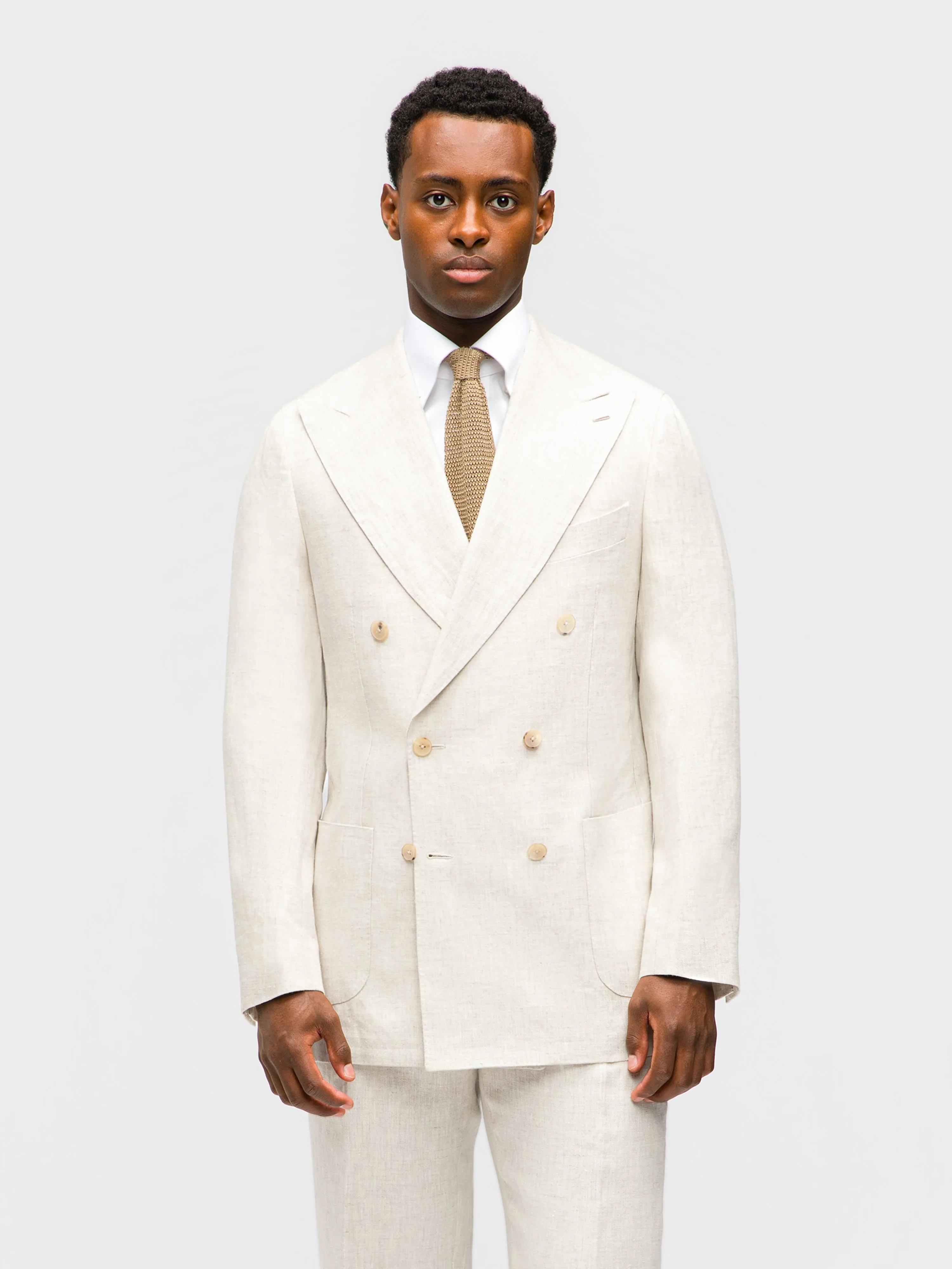 Beige Linen Suit (DB) sold by Grand Lè Mar product image thumbnail 3