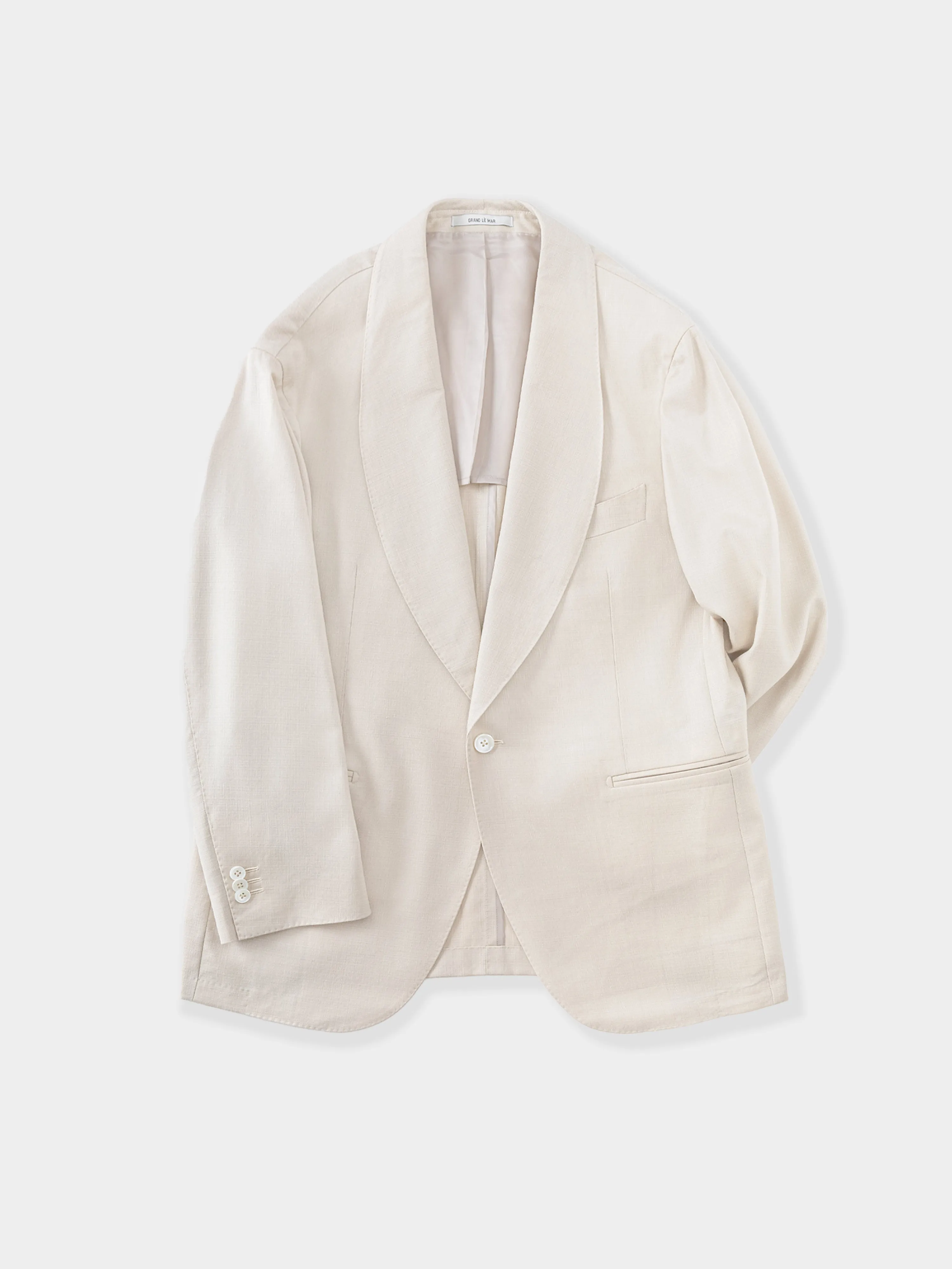 Champagne Wool Silk Suit sold by Grand Lè Mar product image thumbnail 2