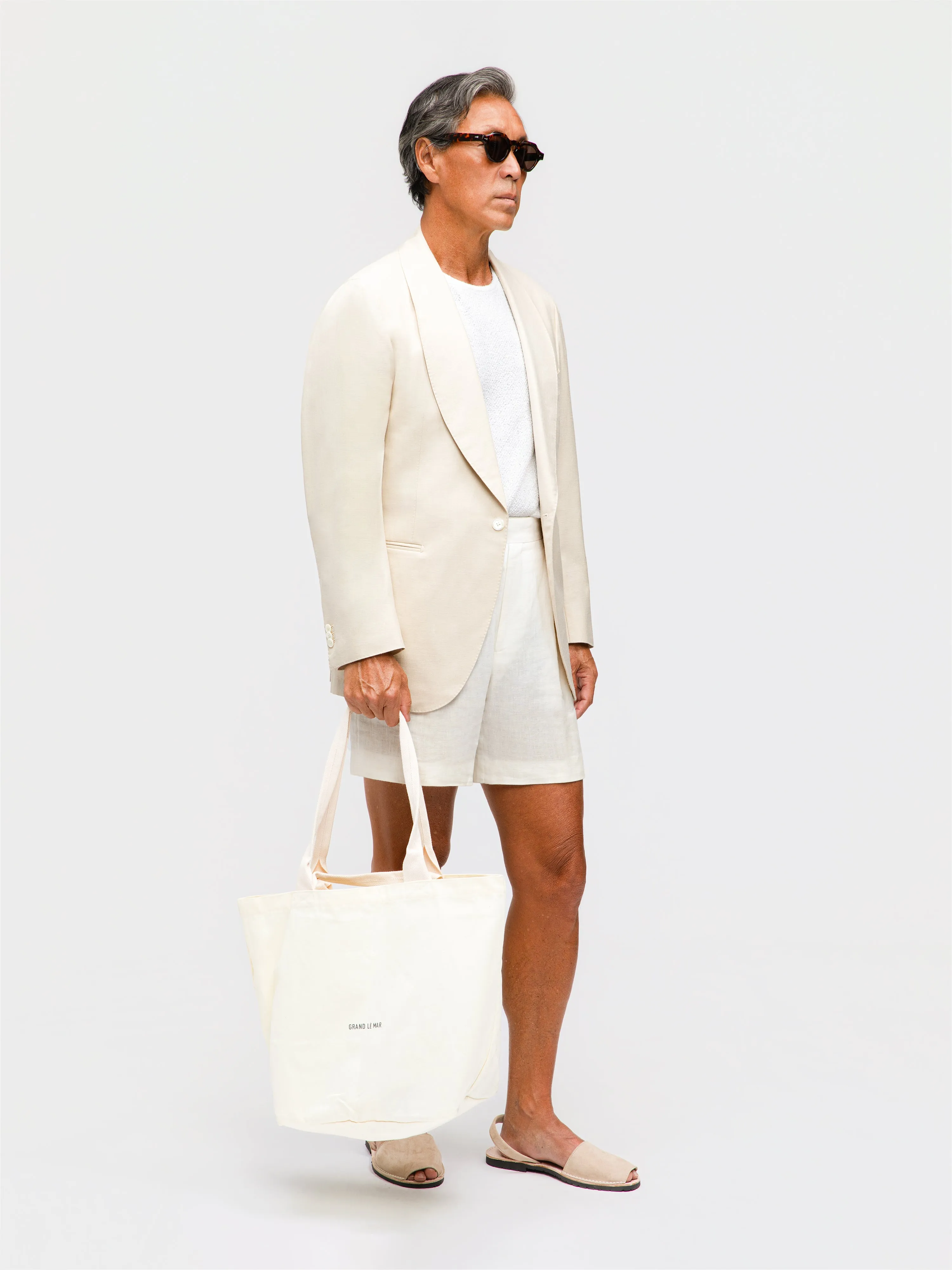 Champagne Wool Silk Dinner Jacket sold by Grand Lè Mar product image thumbnail 3