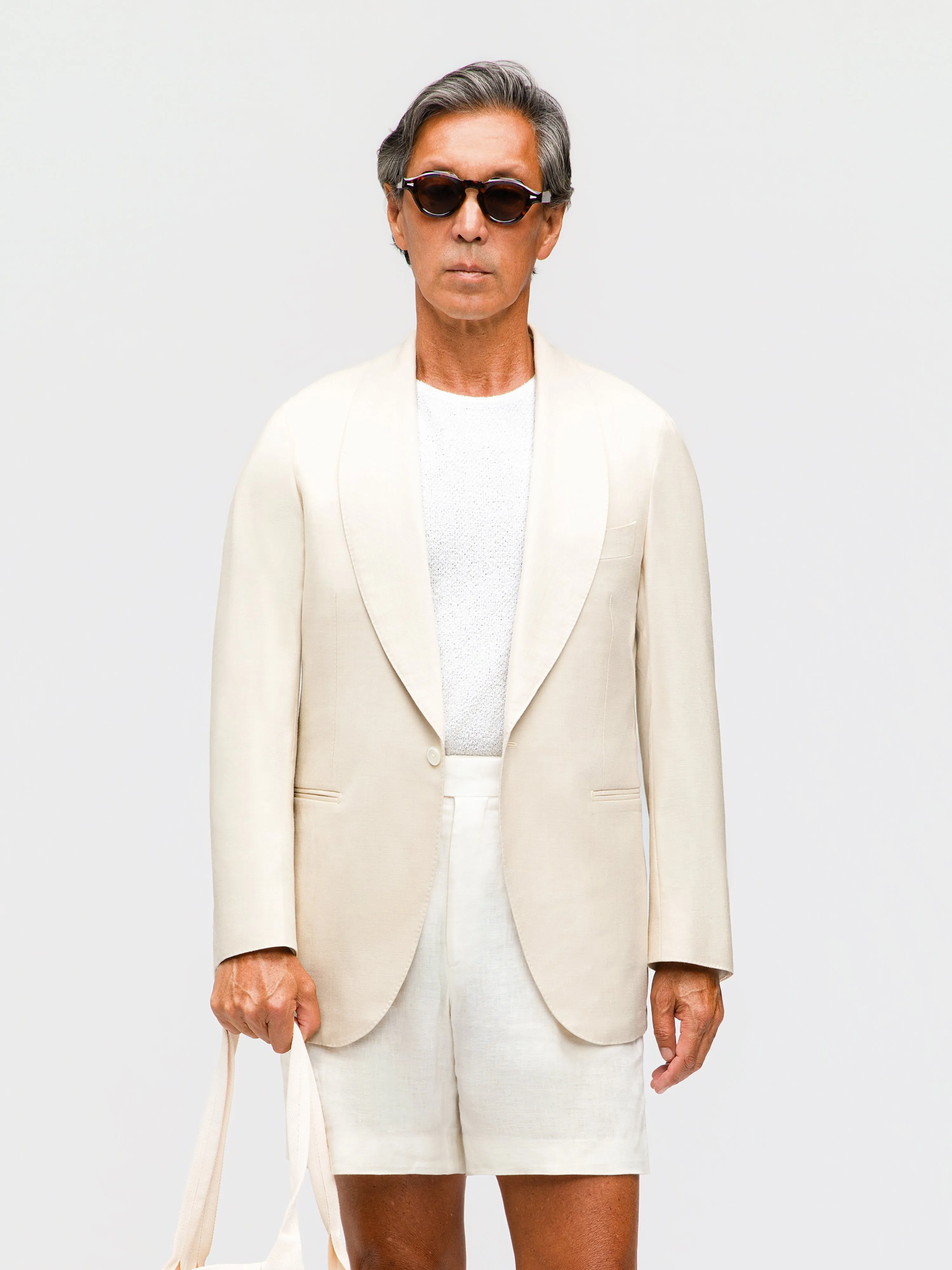 Champagne Wool Silk Dinner Jacket sold by Grand Lè Mar product image thumbnail 4