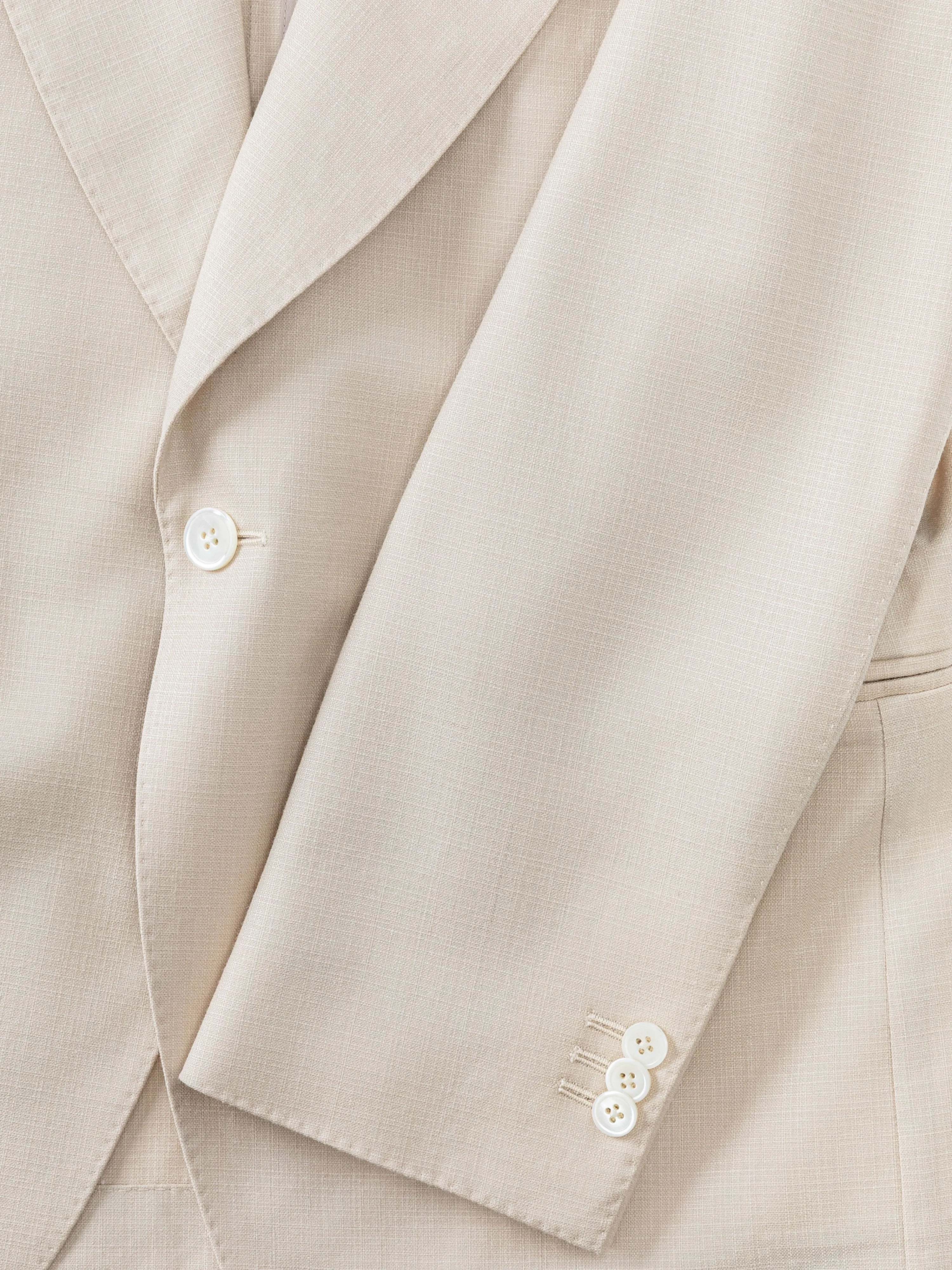 Champagne Wool Silk Dinner Jacket sold by Grand Lè Mar product image thumbnail 5