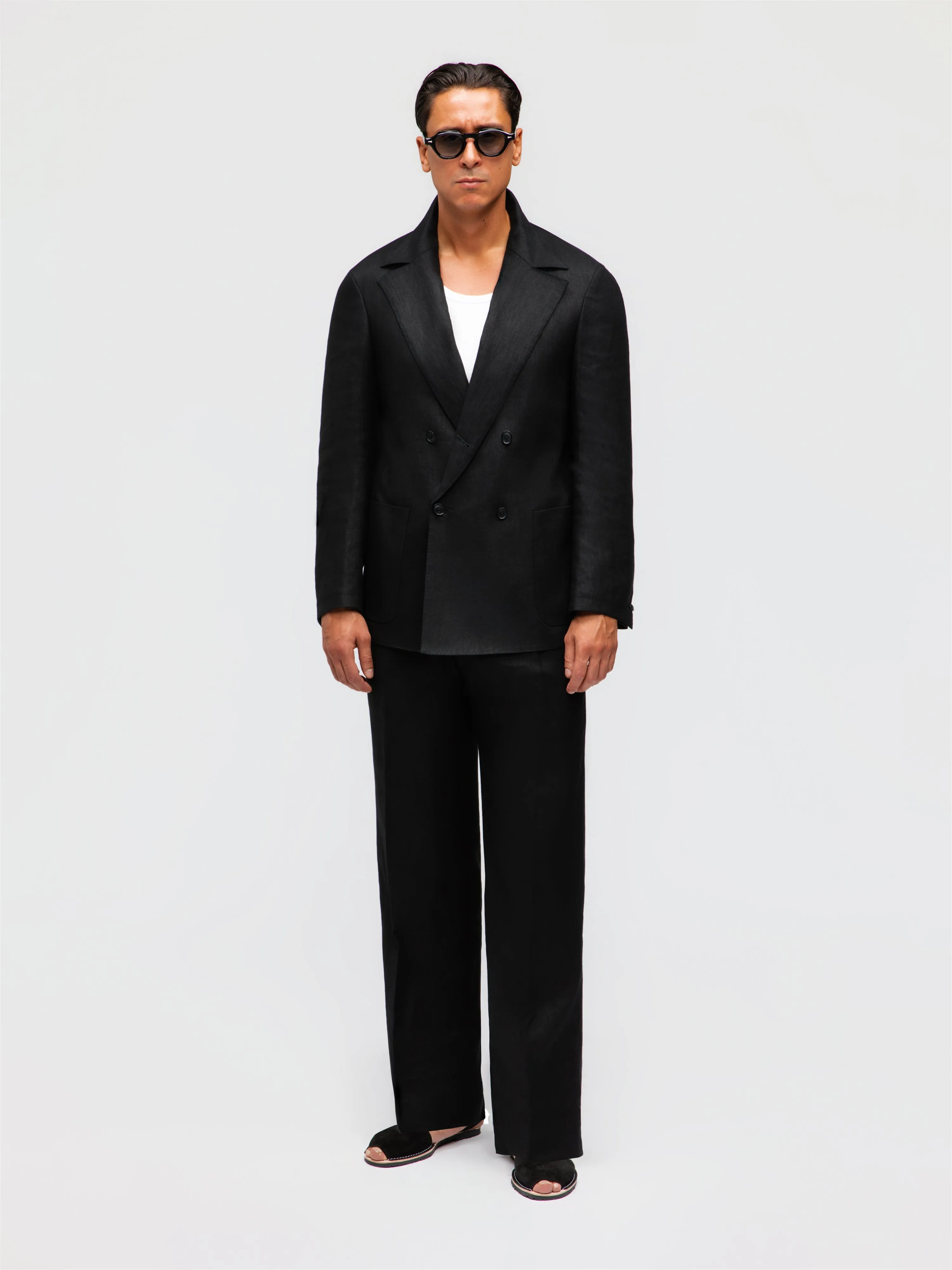 Black Linen Suit (Casual Fit) sold by Grand Lè Mar