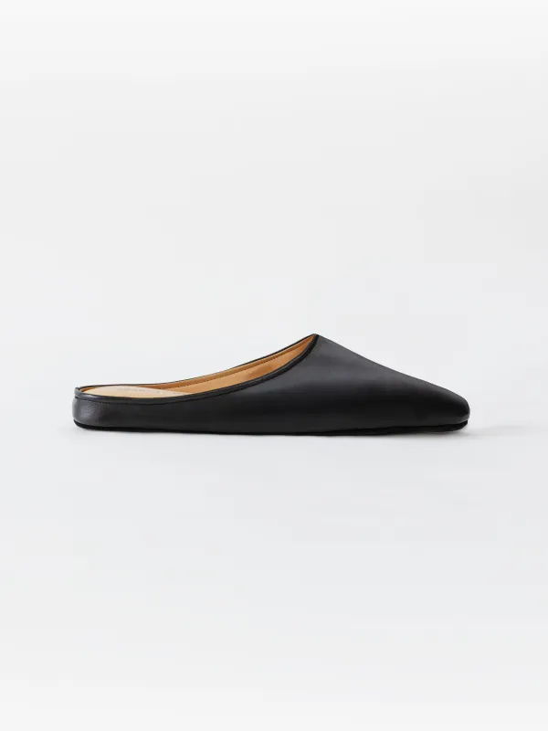 Black Leather Slides made by Grand Lè Mar