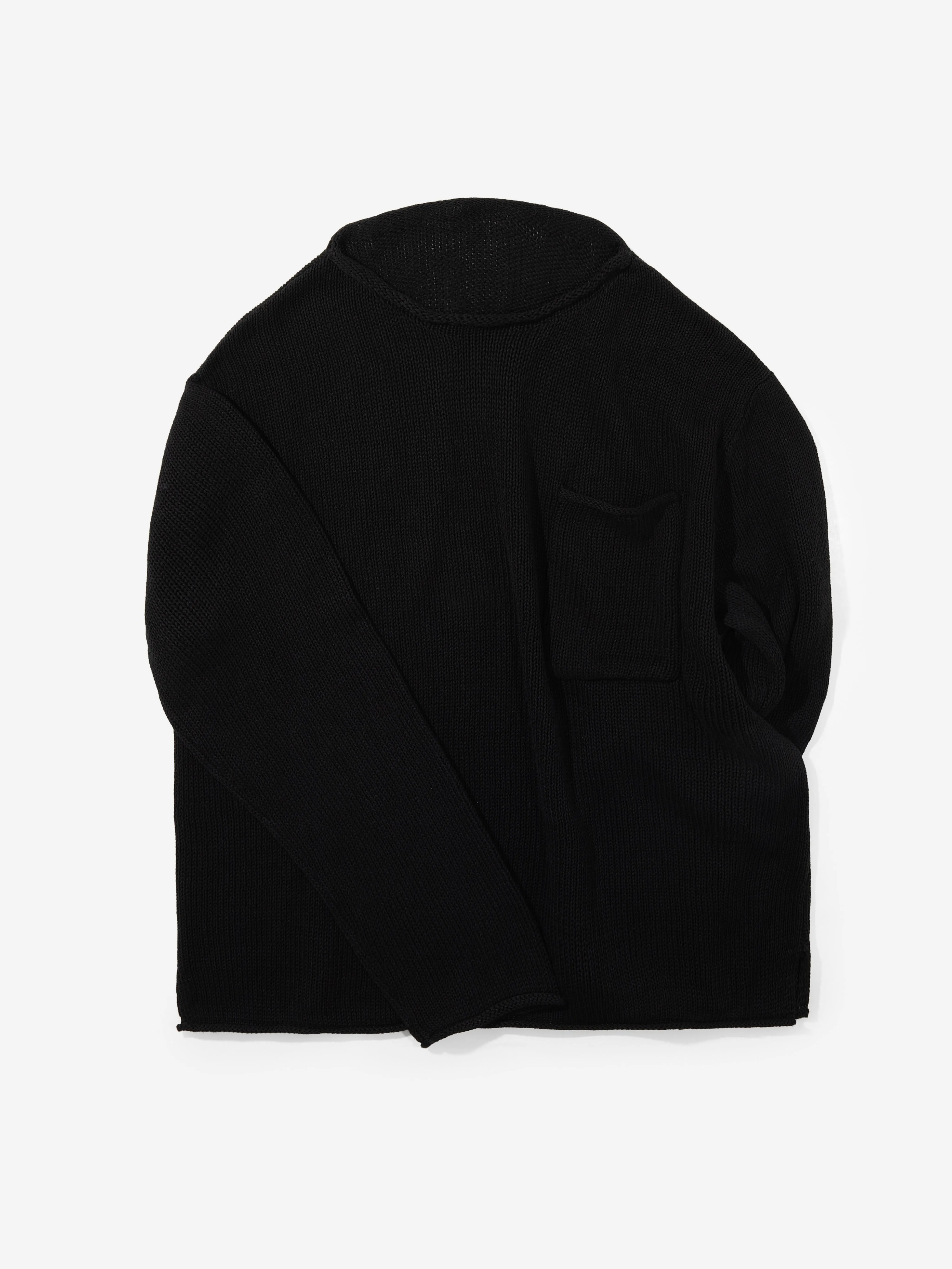 Black Cotton Linen Roll Neck sold by Grand Lè Mar product image thumbnail 2