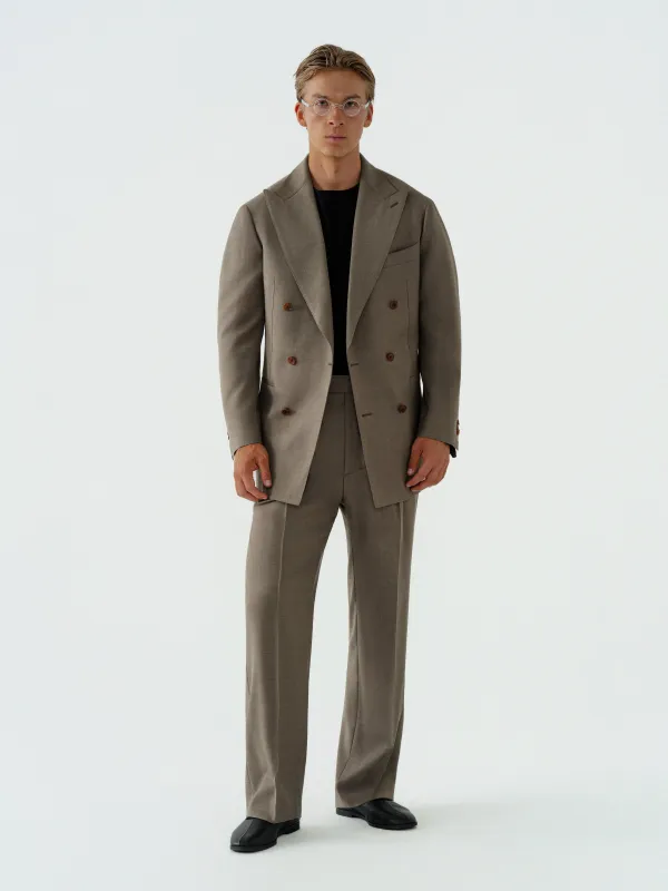 Taupe Wool Suit made by Grand Lè Mar