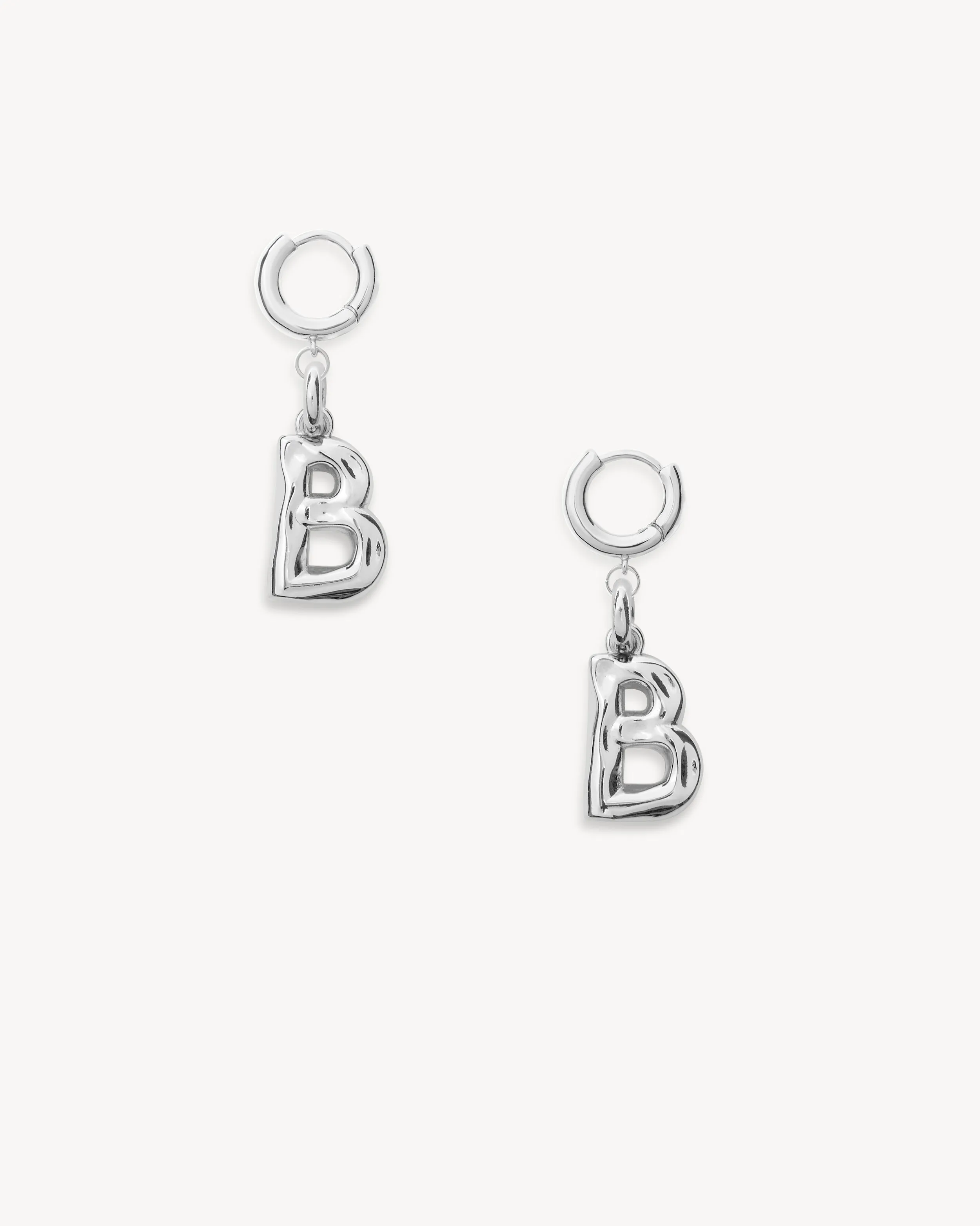 Monogram Huggie in Silver sold by Machete product image thumbnail 5