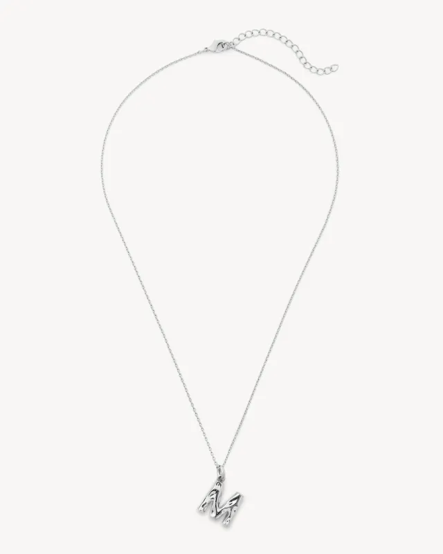 Monogram Necklace in Silver sold by Machete