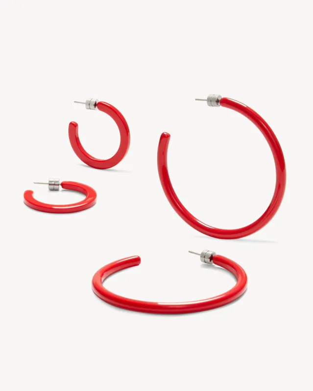 Ultralight Hoop Set in Ruby sold by Machete