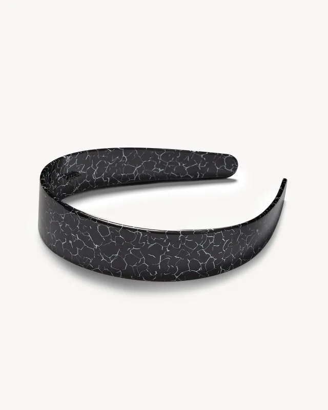 Wide Headband in Black Marble sold by Machete