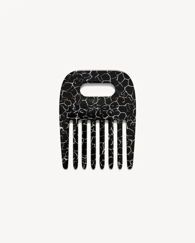 No. 4 Comb in Black Marble sold by Machete