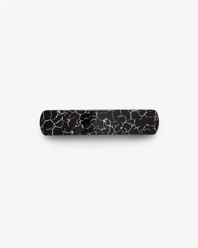 No. 3 Heirloom Barrette in Black Marble sold by Machete