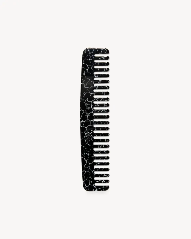 No. 3 Comb in Black Marble sold by Machete