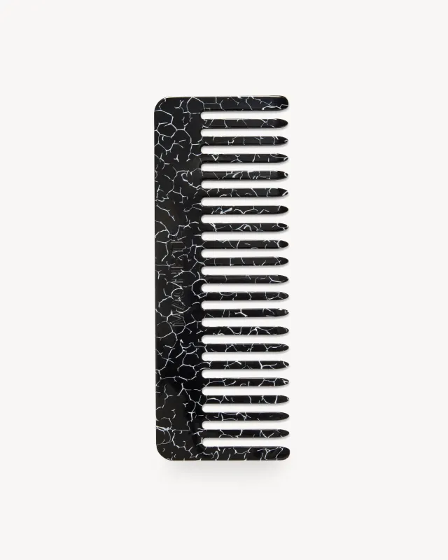 No. 2 Comb in Black Marble sold by Machete
