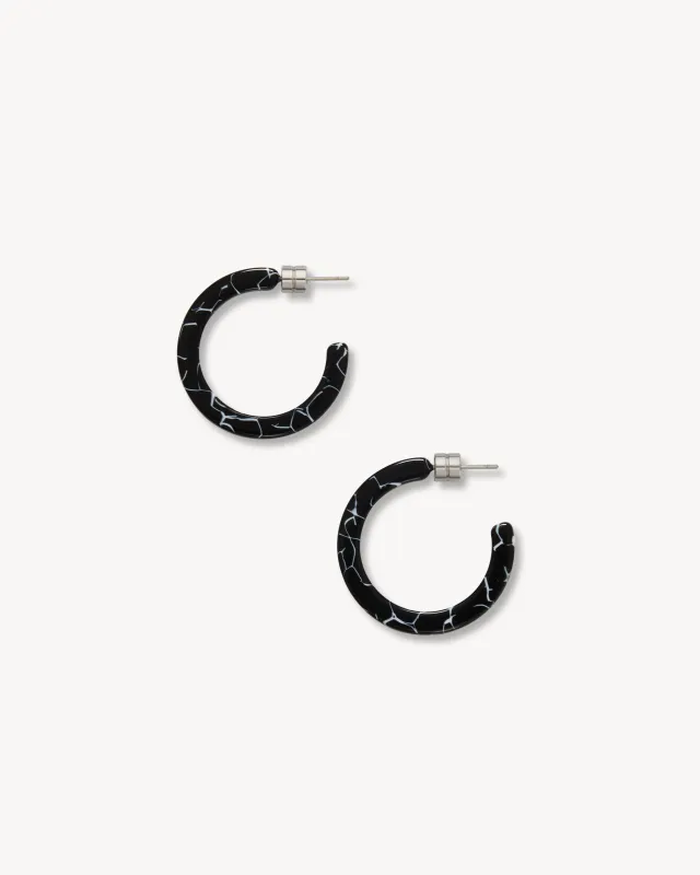 Mini Hoops in Black Marble sold by Machete