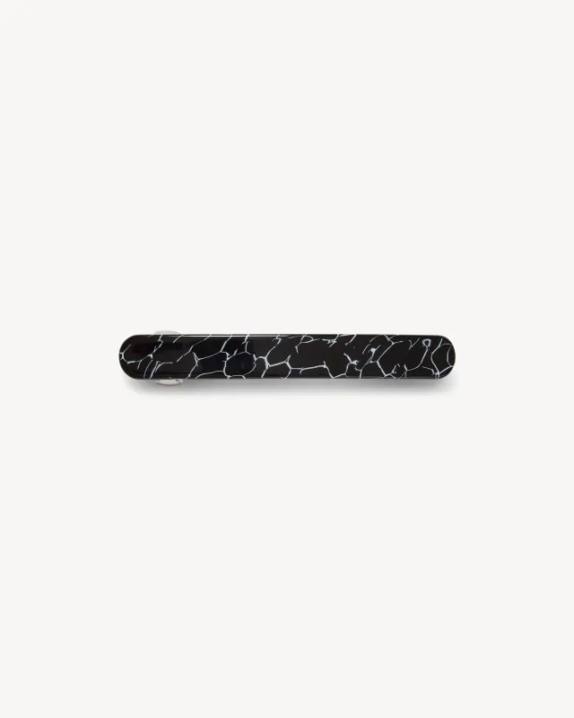 Midi Paris Barrette in Black Marble sold by Machete