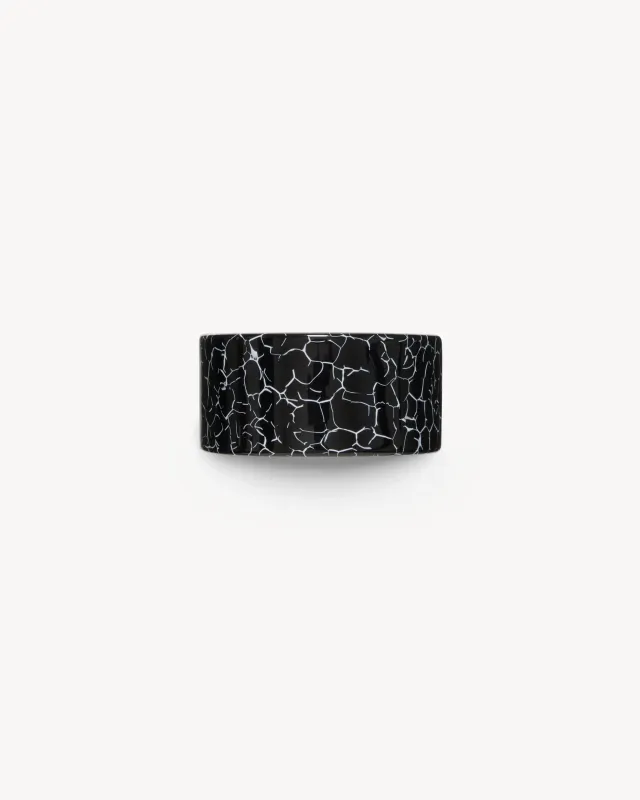 French Pony Barrette in Black Marble sold by Machete