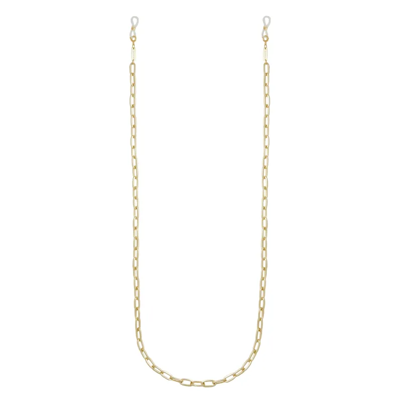 Grande Oval Link Sunglass Chain in Gold sold by Machete
