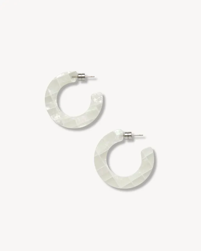 Kate Hoops in Opalite Shell Checker sold by Machete