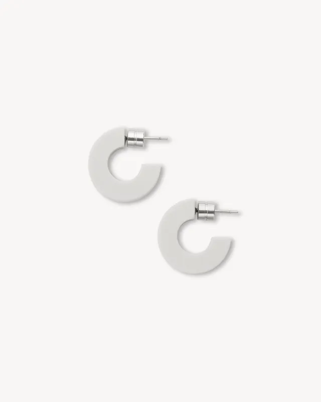 Muse Hoops in Light Grey Matte sold by Machete