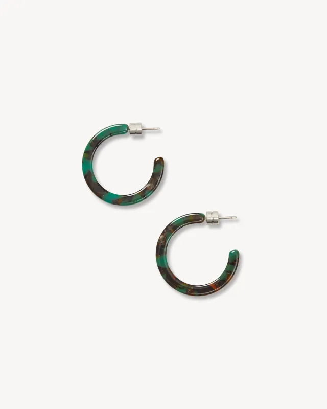 Mini Hoops in Black & Green sold by Machete