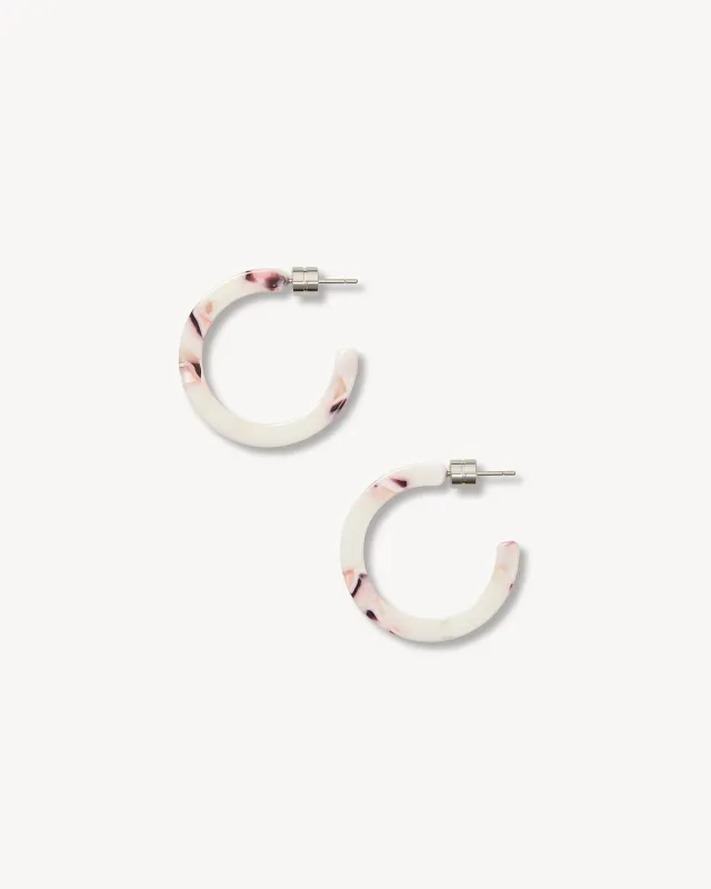 Mini Hoops in Blush Terrazzo made by Machete