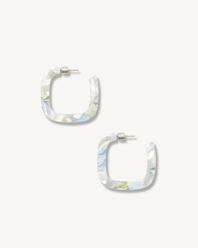 Midi Square Hoops in Aurelia sold by Machete