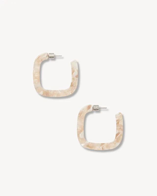 Midi Square Hoops in Chiffon sold by Machete