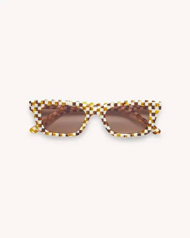 Ruby Sunglasses in Tortoise Checker sold by Machete