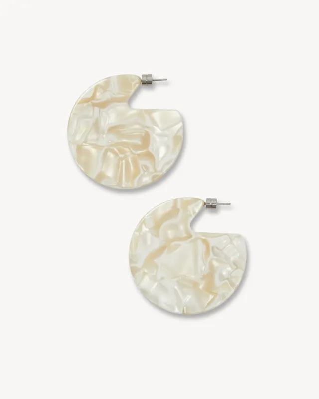 Clare Earrings in Ivory sold by Machete