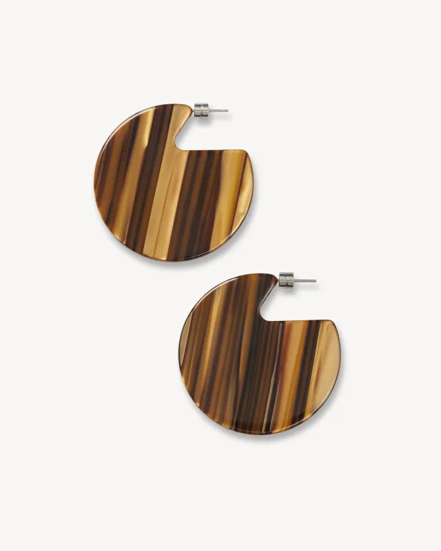 Clare Earrings in Tiger's Eye made by Machete