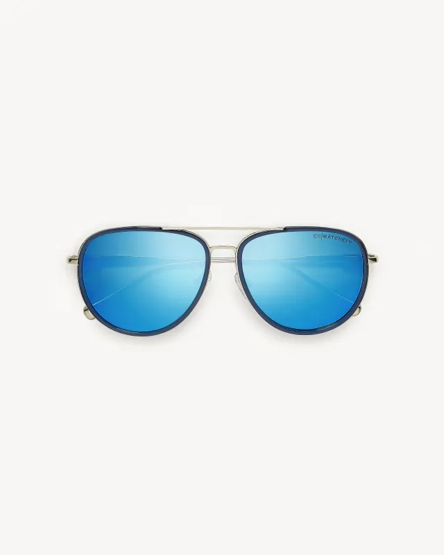 Grover Sunglasses in Silver Blue sold by Machete