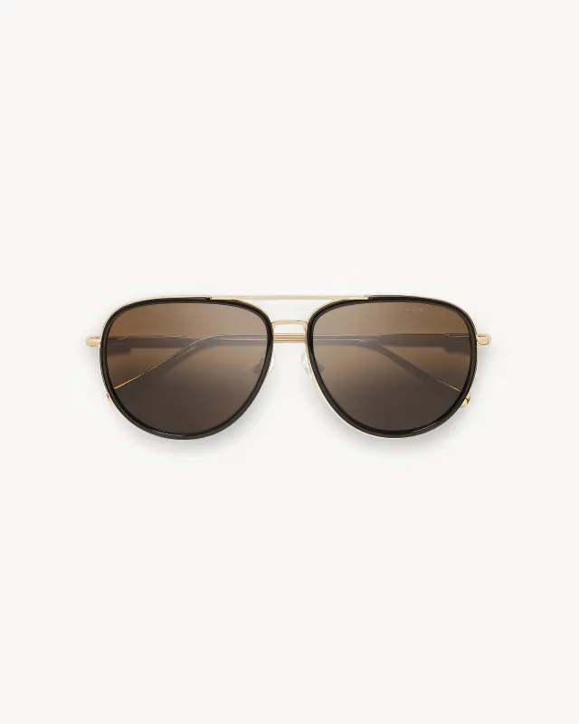 Grover Sunglasses in Gold & Black sold by Machete