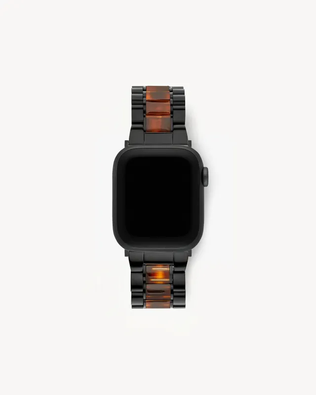 Apple Watch Band Matte Black in Bourbon sold by Machete